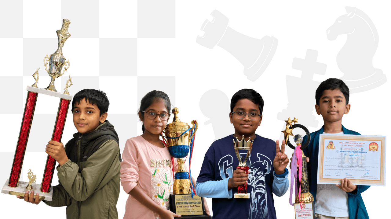 Project64 Chess Academy students celebrating chess achievements